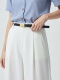 Gold Buckle Skinny Belt