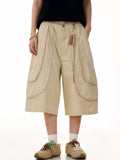 Men's Loose Fit Wide Leg Cargo Capris