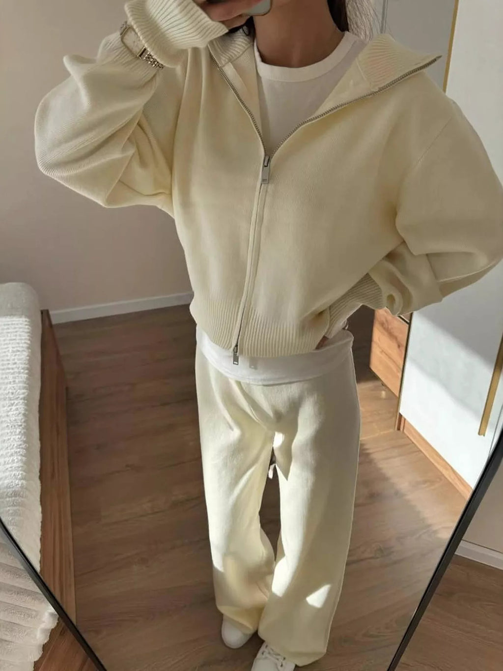 Zip-Up Hoodie and Pants Set
