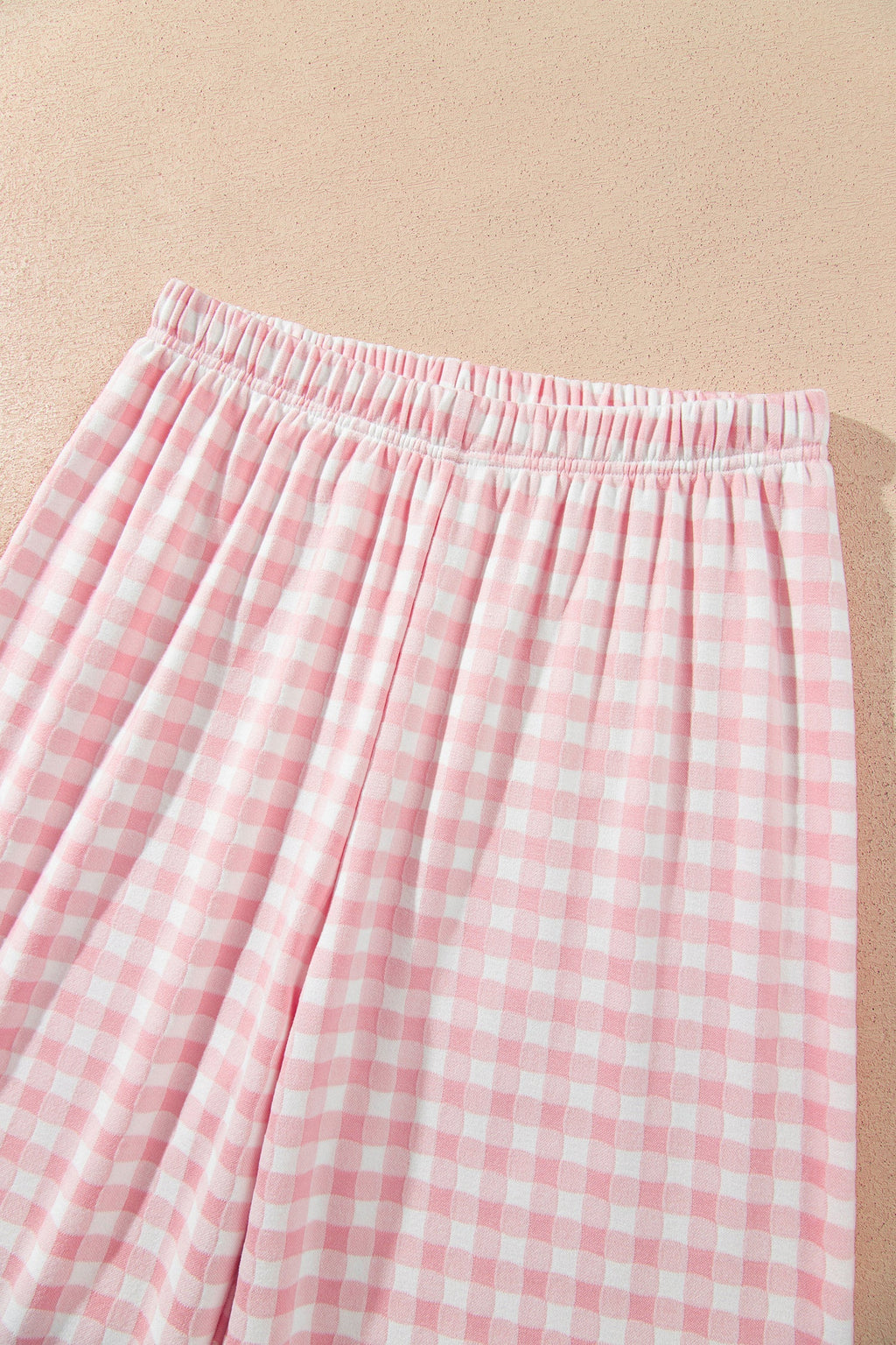Gingham Long Sleeve Shirt & Pants Pajama Set