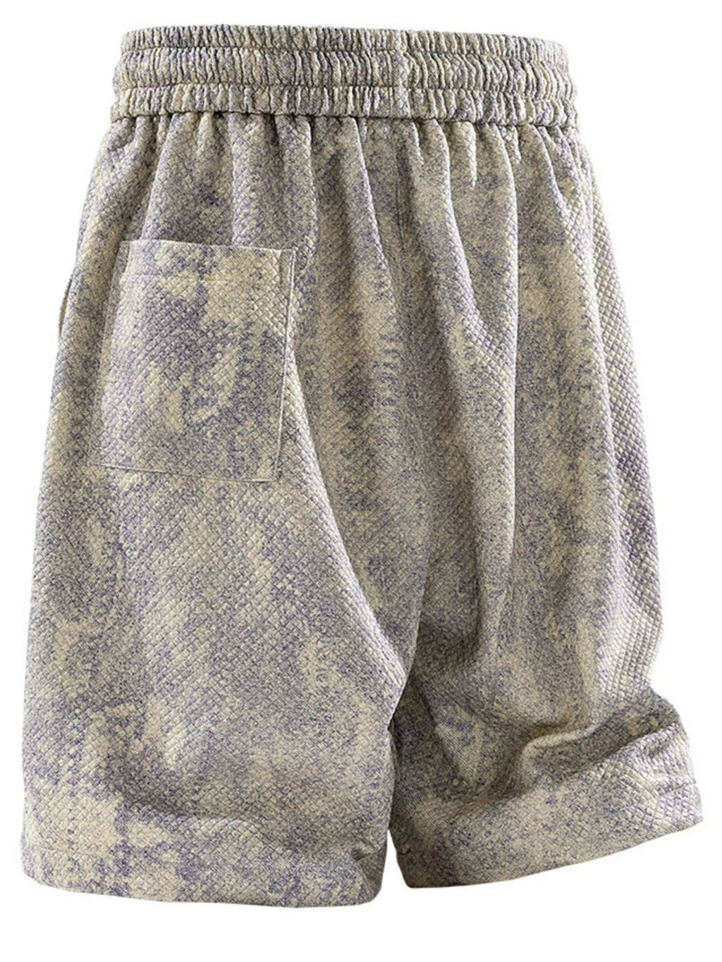 Men's Plus Size Snake Print Drawstring Shorts