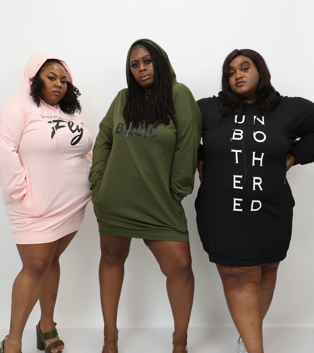 “Hot Girl Hoodies” Sweater Dress