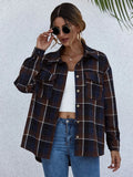 Plaid Button-Up Long Sleeve Shirt