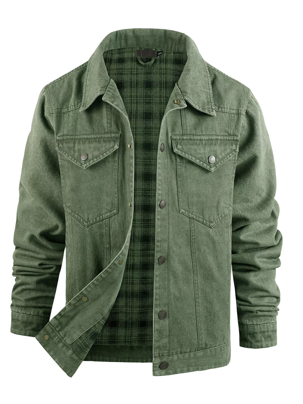 Men's Casual Snap Down Denim Jacket