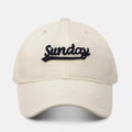 Casual "Sunday" Embroidered Baseball Cap