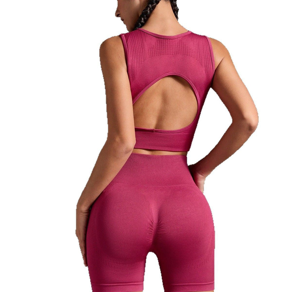 Amazon Yoga Shorts Summer Running Tight Sports Women's High-Waisted Fitness Shorts High Elasticity Butt-Lifting Quick-Dry