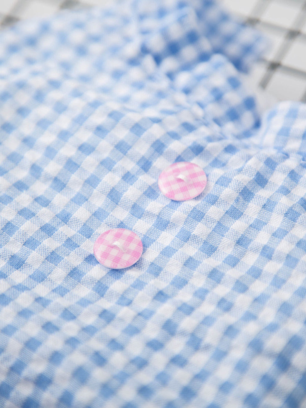 Gingham Ruffle Lace Pet Dress