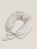 Linen Adjustable Neck Support Travel Pillow
