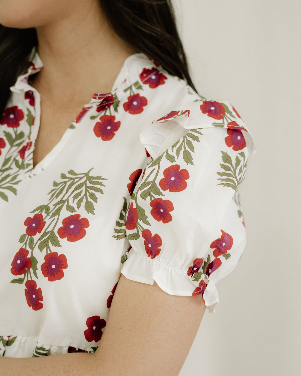 Kali Short Bubble Sleeve Tiered Maxi Dress