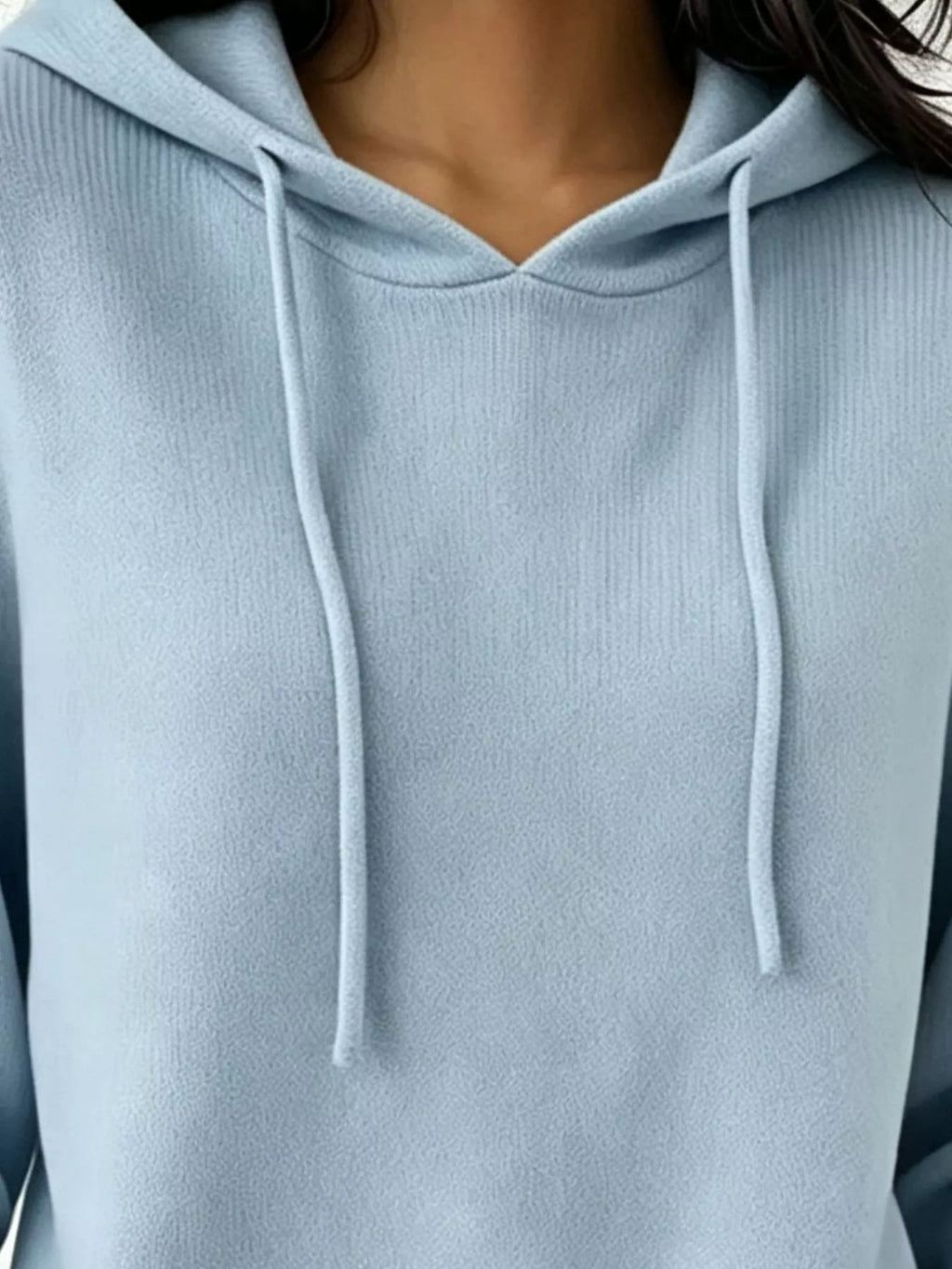 Cozy Ribbed Long‑Sleeve Hooded Sweater