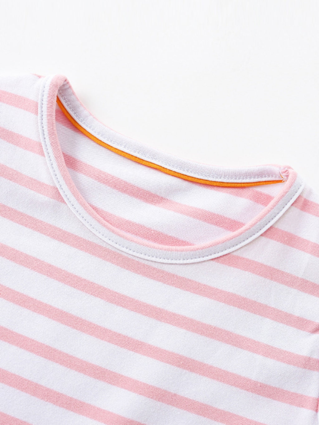 Children's Striped Top Tulle Guinea Pig Embroidered Dress