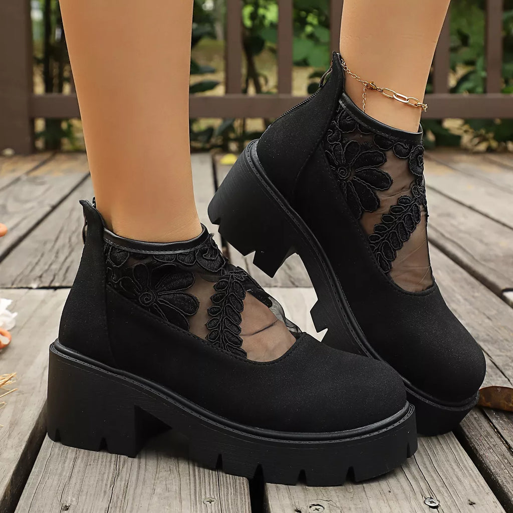 Round Toe Platform Loafers