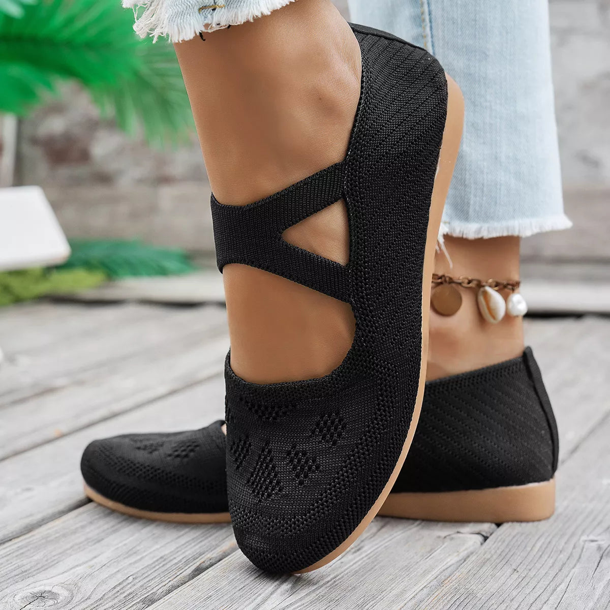 Round Toe Slip-Ons