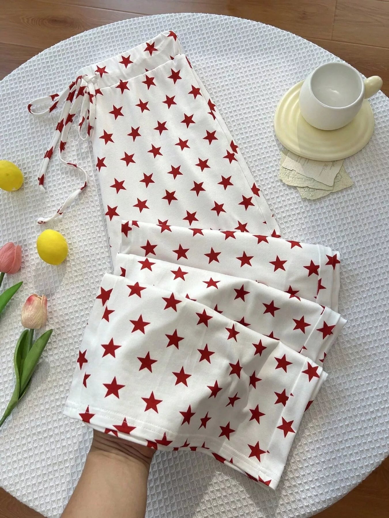 Casual Star-Print Drawstring Pants