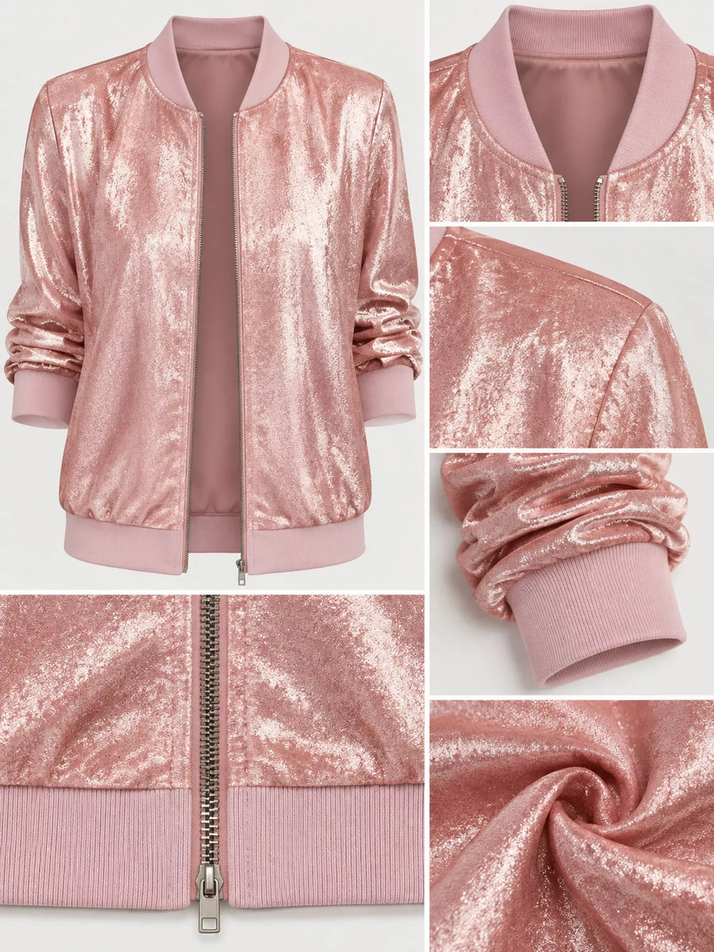 Full Size Zip Up Long Sleeve Jacket Plus Size