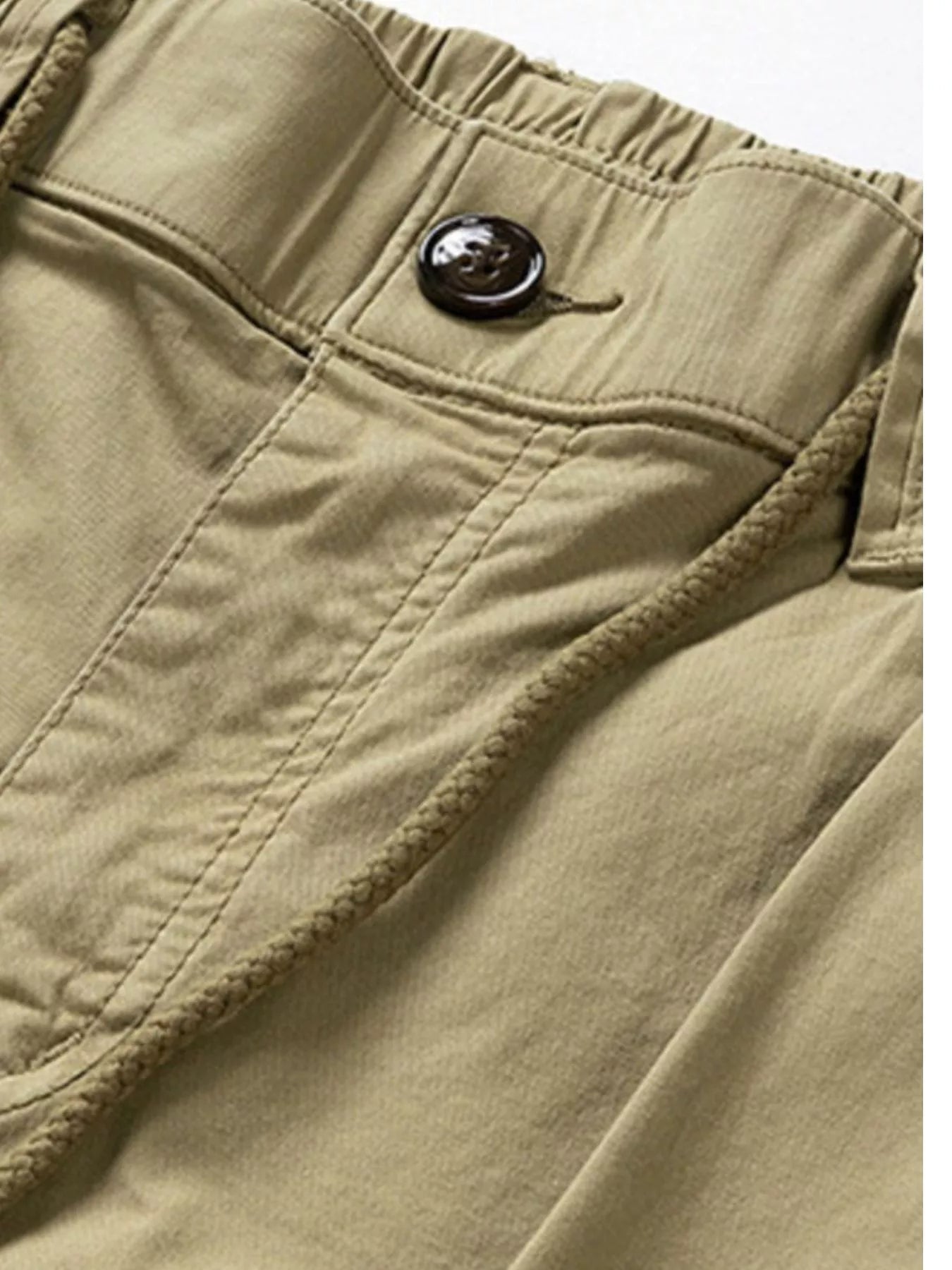 Men's Cargo Pants with Drawstring Waist