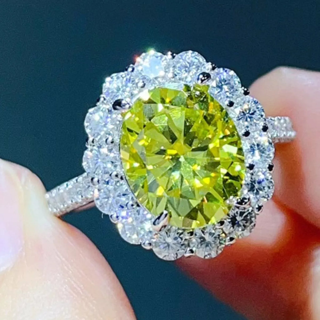 5 Carat Moissanite 925 Sterling Silver Round Ring