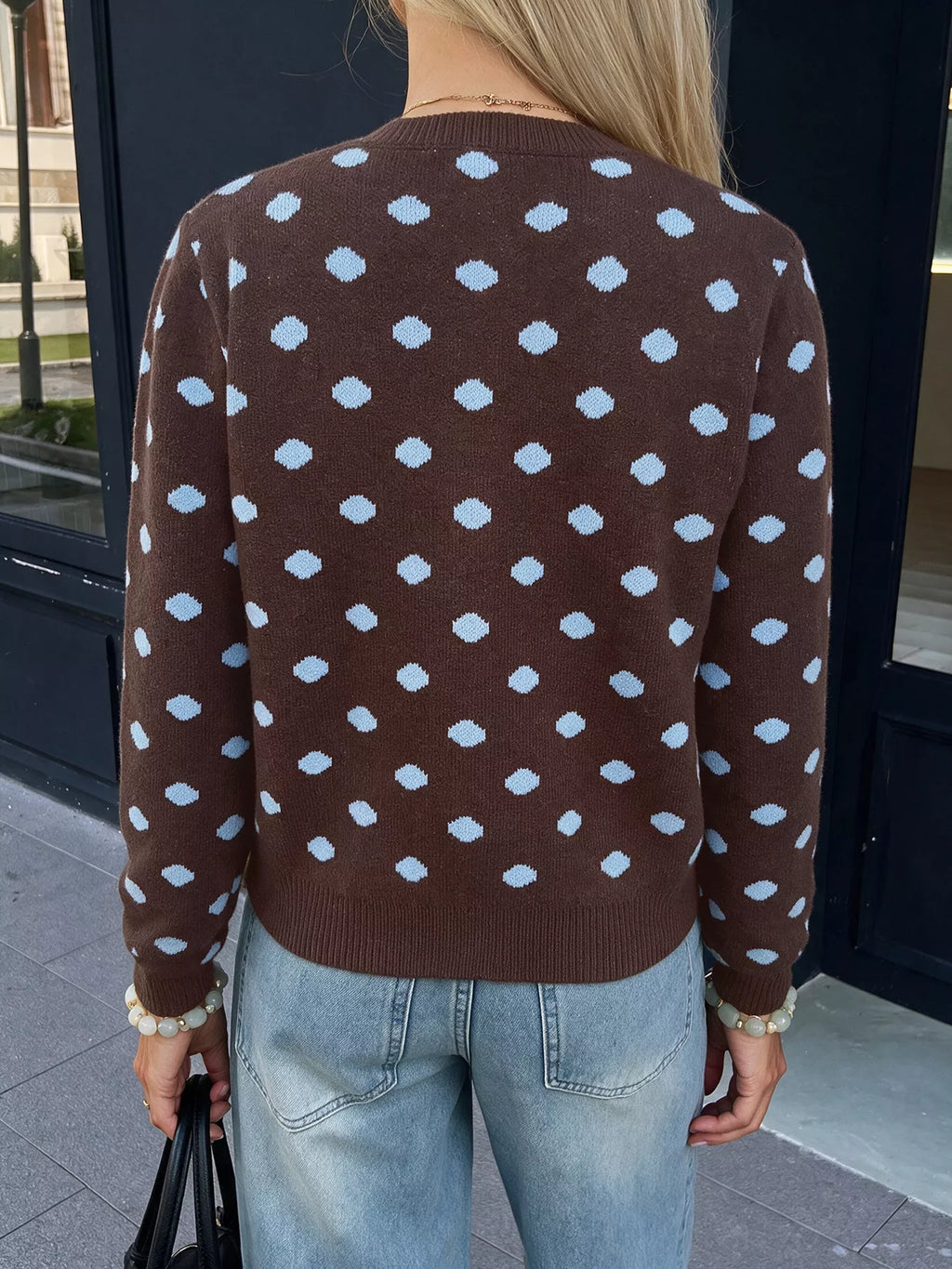 Polka Dot Button Up Cardigan