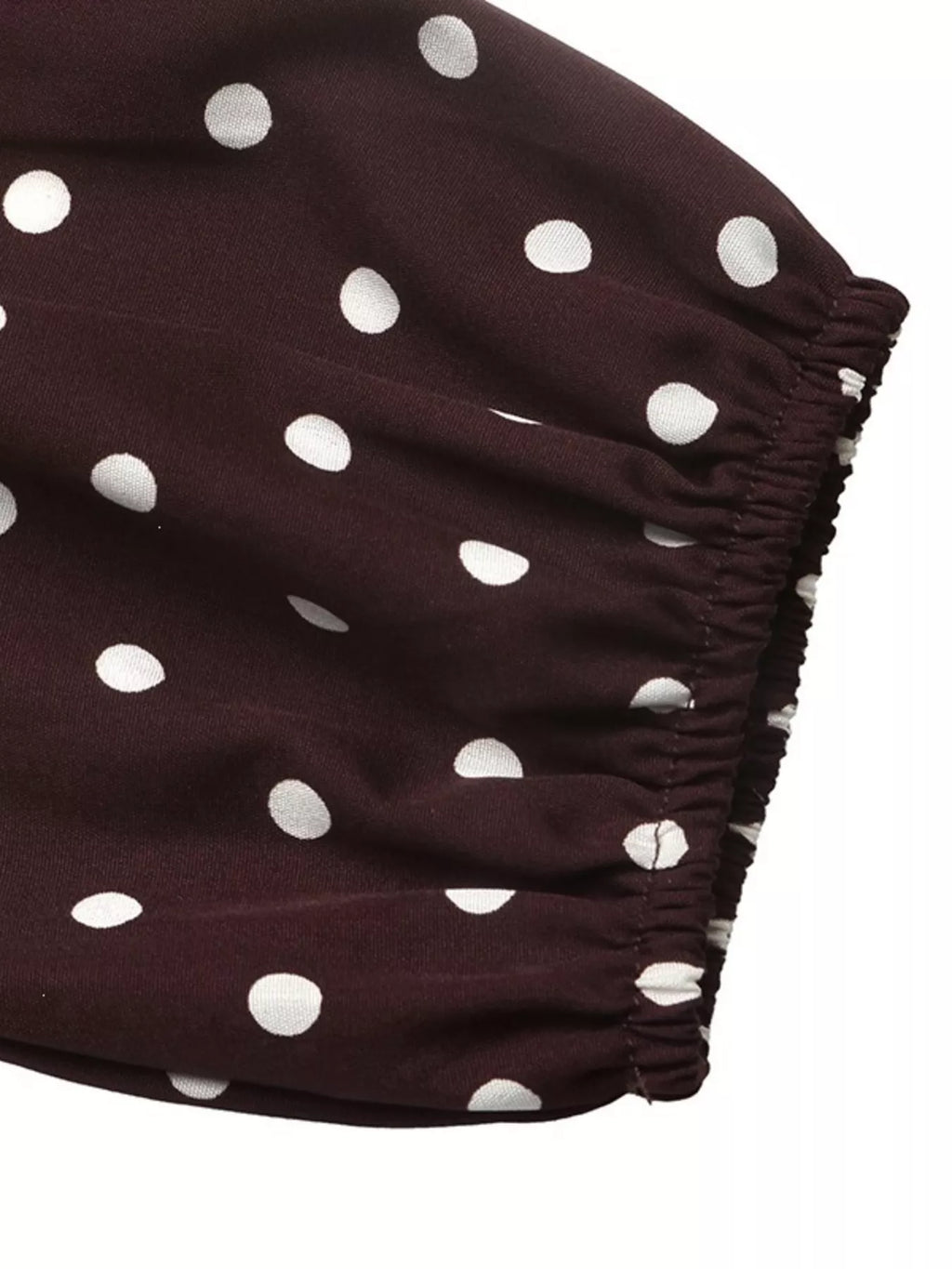 Polka Dot Ruffled V-Neck Bodysuit