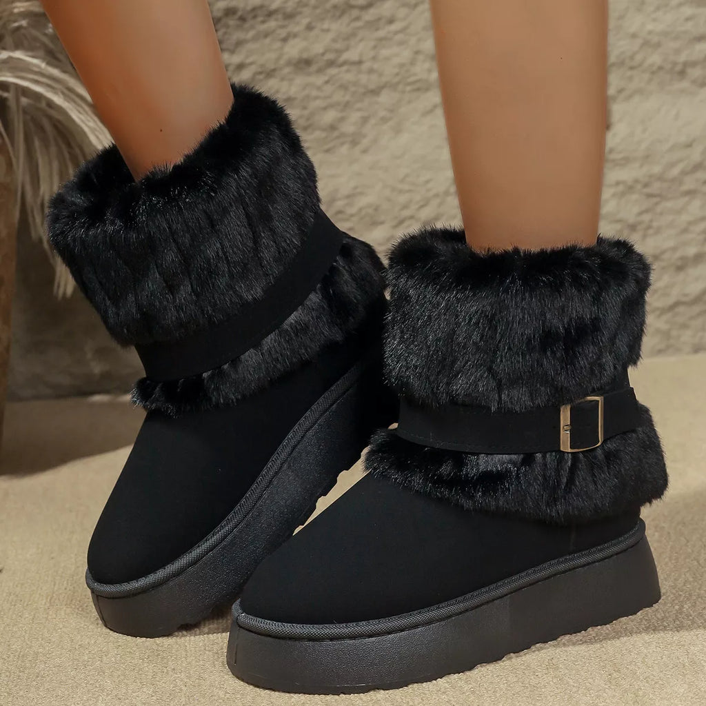 Round Toe Platform Boots
