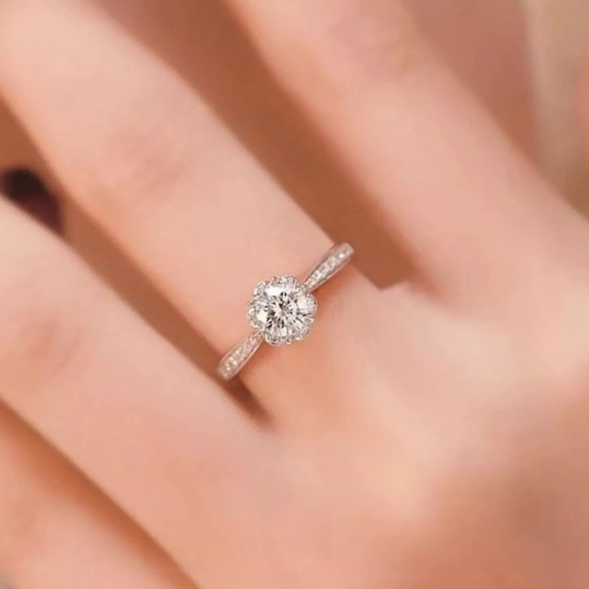 1 Carat 925 Sterling Silver Moissanite Ring