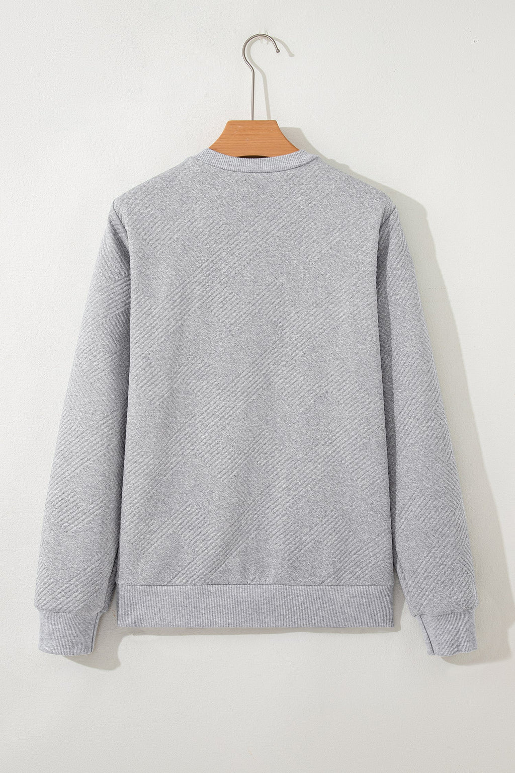 Textured Half-Zip Long Sleeve Sweatshirt