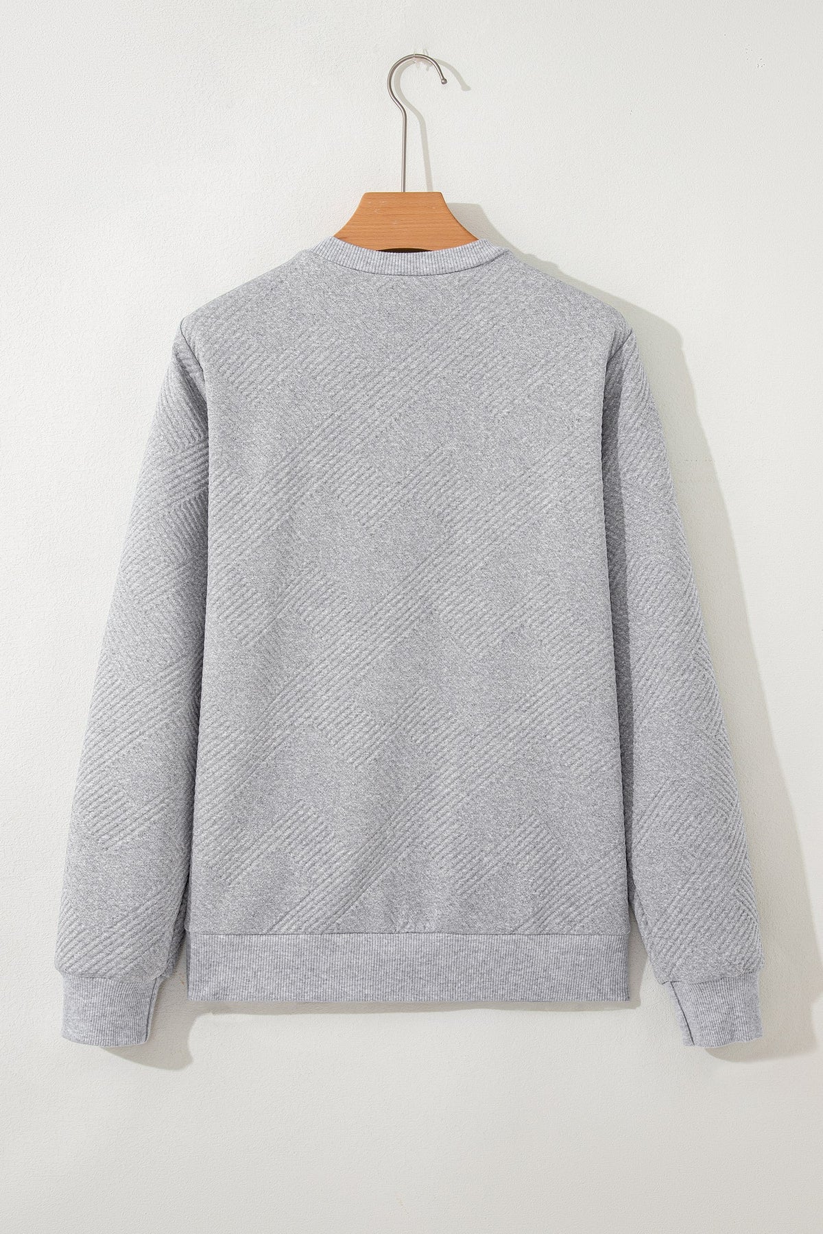 Textured Half-Zip Long Sleeve Sweatshirt