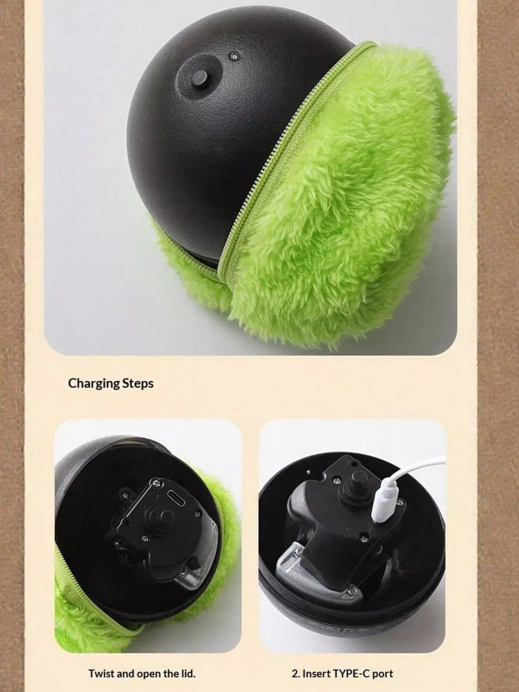 Electric Plush Pet Chase Ball