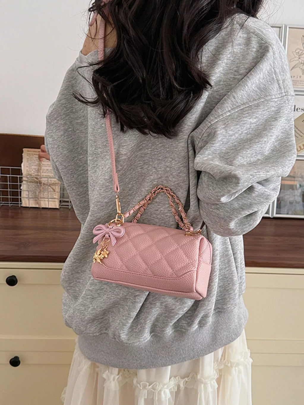 Quilted Chain Crossbody Bag