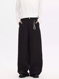 Men's Plus Size Striped Wide Leg Casual Pants