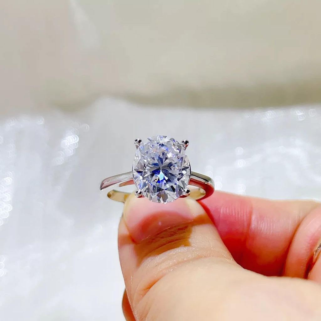 5 Carat 925 Sterling Silver Moissanite Ring