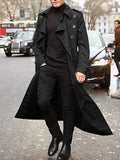 Men's Long Sleeve Longline Trench Coat