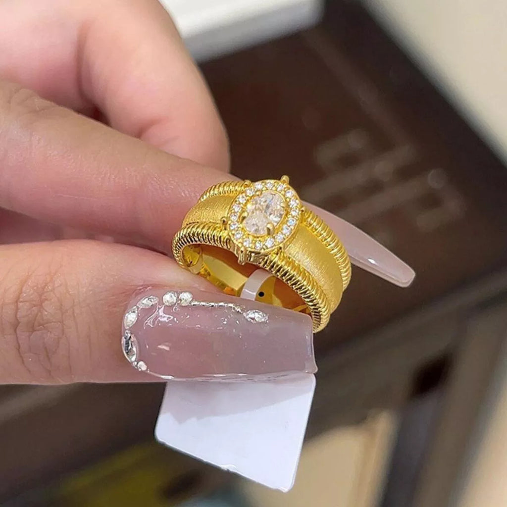 18K Gold-Plated 925 Sterling Silver Ring