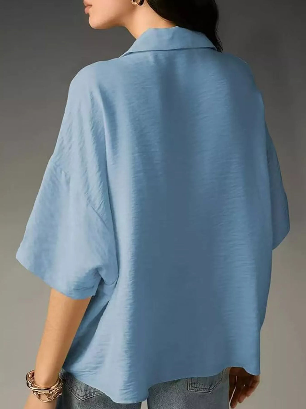 Half Sleeve Oversized Blouse