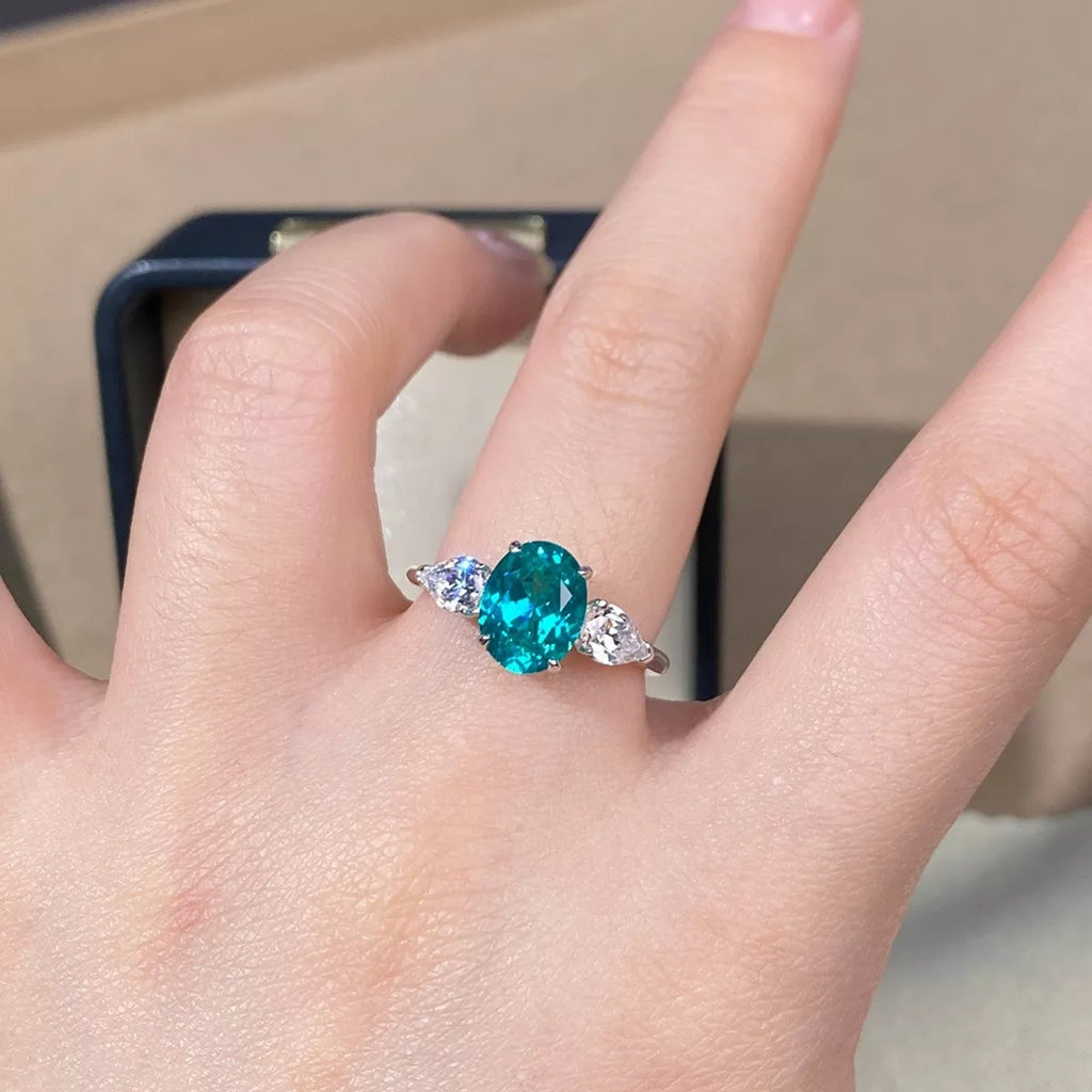 Topaz 925 Sterling Silver Oval Ring