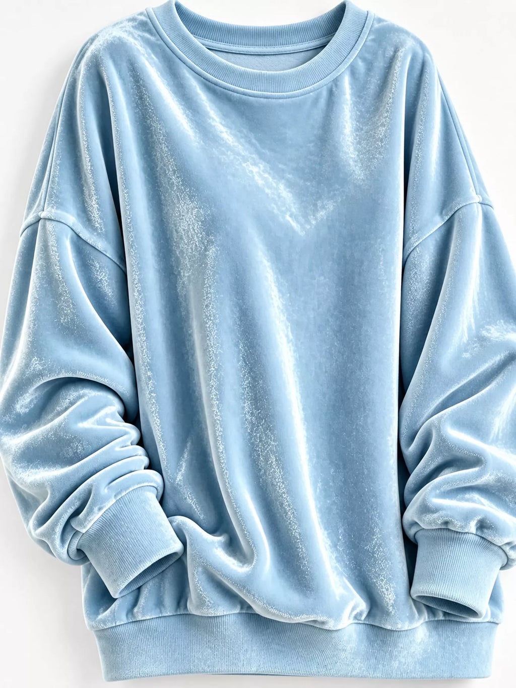 Full Size Crew Neck Drop Shoulder Sweatshirt Plus Size