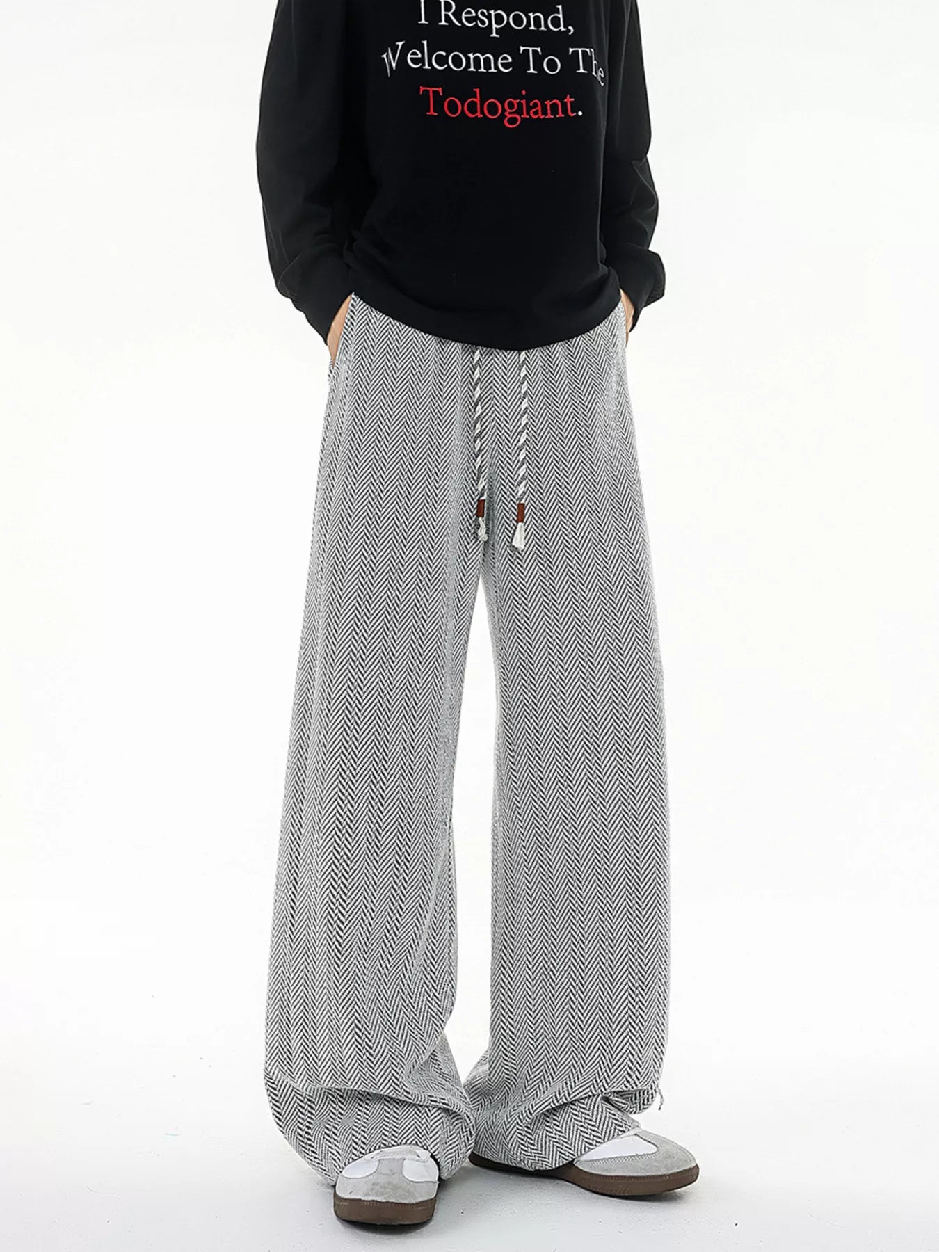 Men's Plus Size Relaxed Fit Textured Knit Pants
