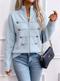 Zip-Up Long Sleeve Cardigan