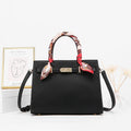 Leather Handbag with Detachable Shoulder Strap