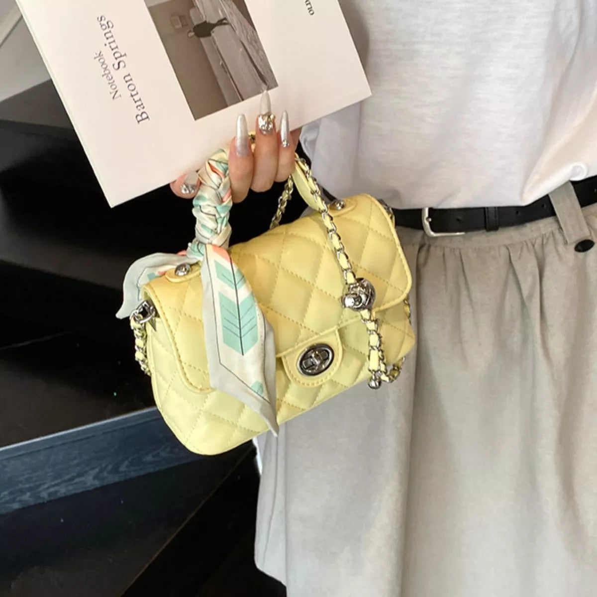 Quilted Flap Crossbody Bag