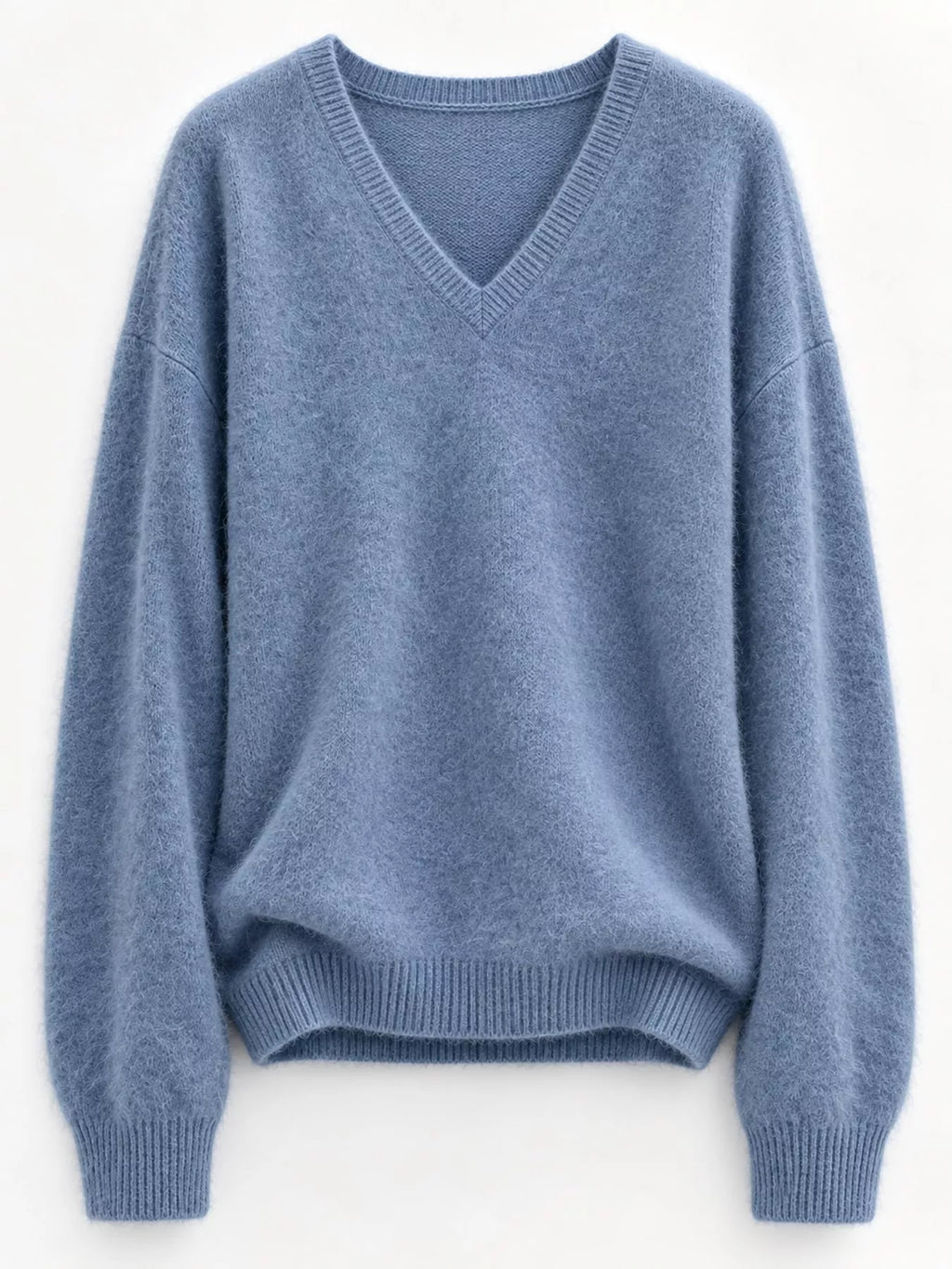 V-Neck Dropped Shoulder Sweater