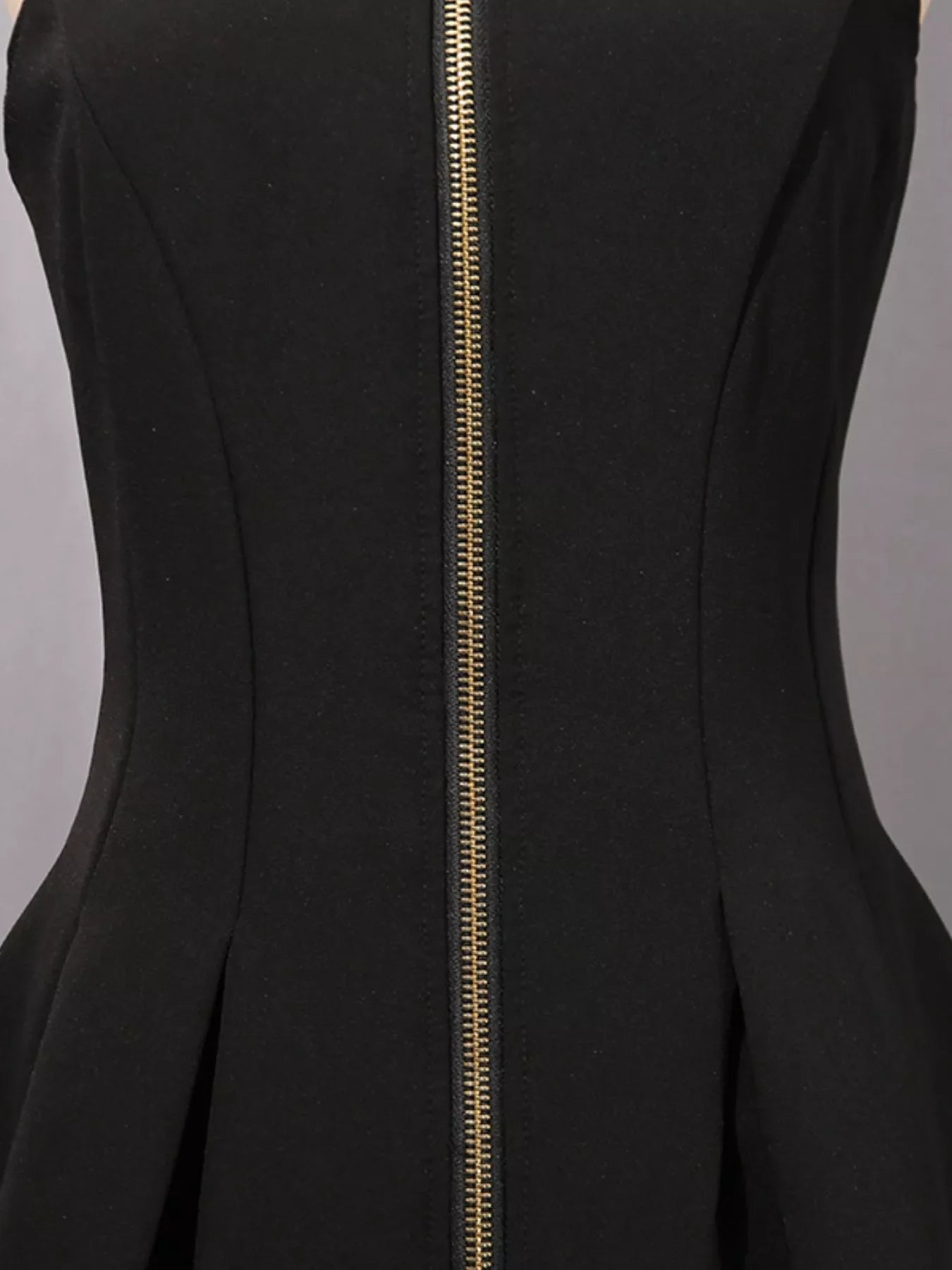 Zip Up Sleeveless Mini Dress