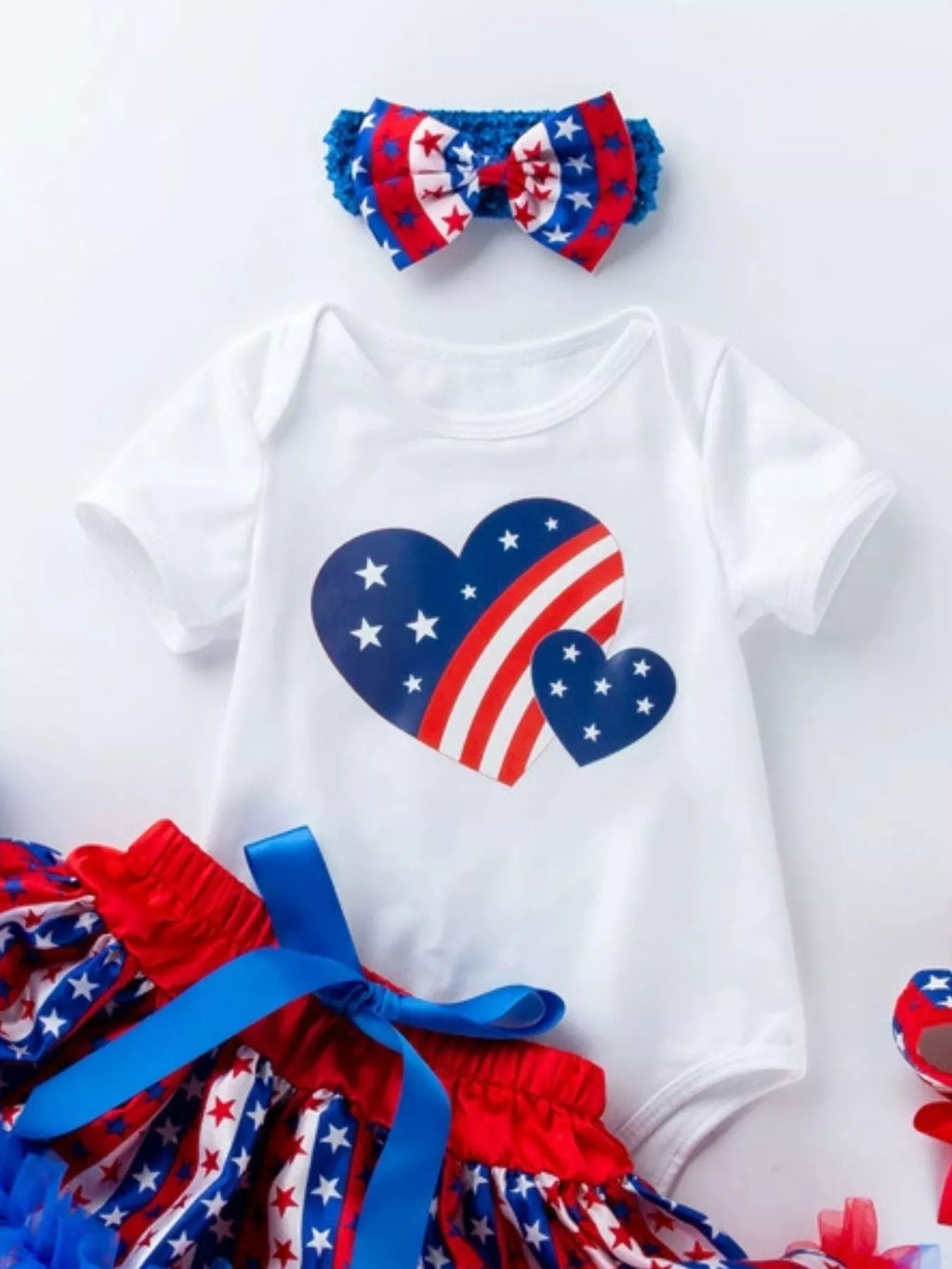 Children's Patriotic 4th of July 4 Piece Outfit Set