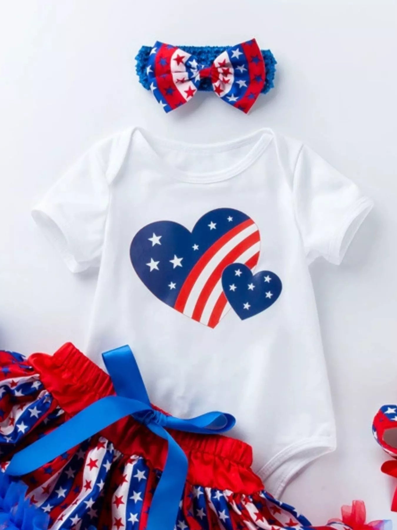 Children's Patriotic 4th of July 4 Piece Outfit Set