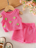 Children's Strawberry Tank and Shorts Set