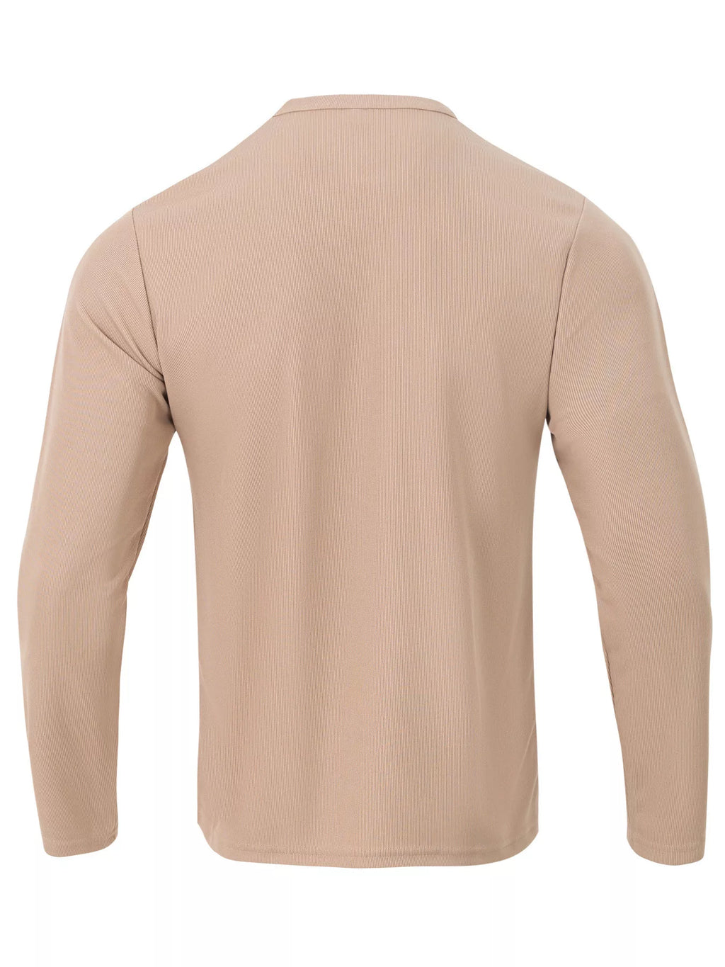 Men's Full Size Casual Long Sleeve Henley T-Shirt Plus Size