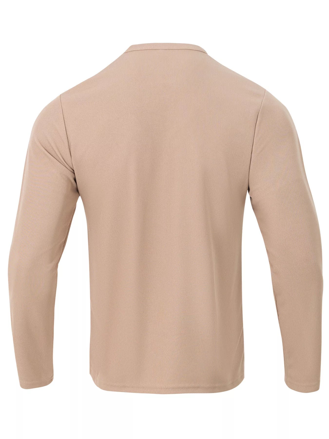 Men's Full Size Casual Long Sleeve Henley T-Shirt Plus Size