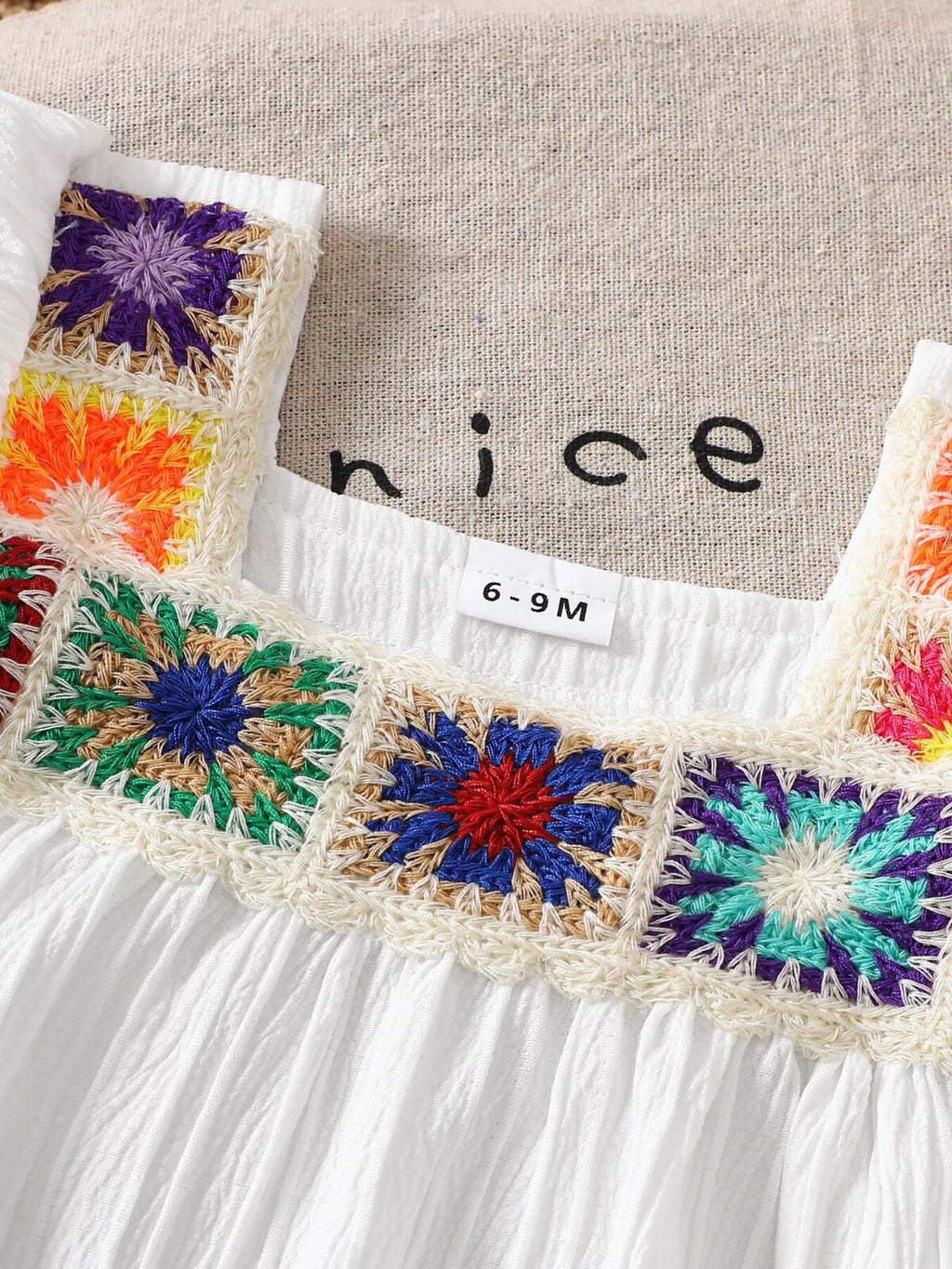 Children's Crochet Trimmed Top and Pants Set