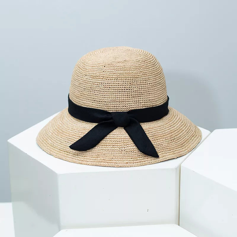 Straw Sun Hat with Ribbon