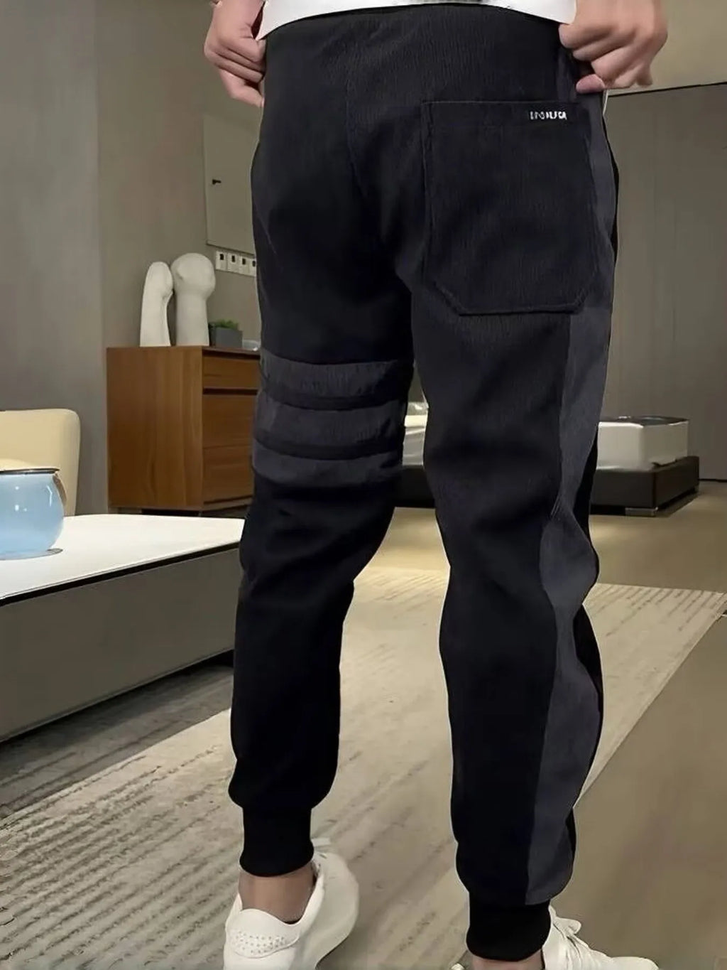 Men's Plus Size Drawstring Slim-Fit Joggers